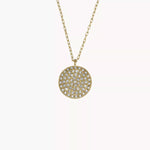 Fossil Sadie Glitz Disc Gold-Tone Stainless Steel Necklace