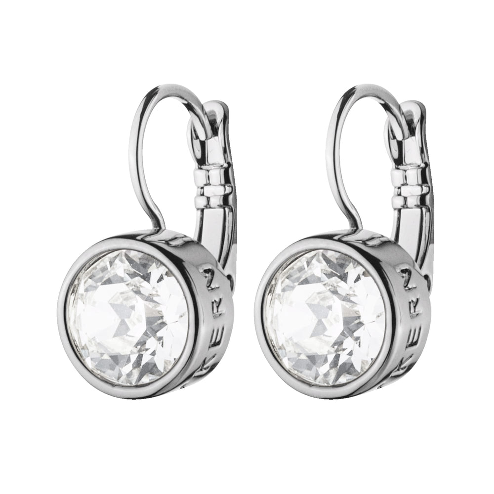 Louise Silver Earrings with Clear Crystal Stones