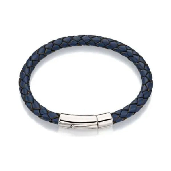 Hugo Boys Navy Leather Bracelet