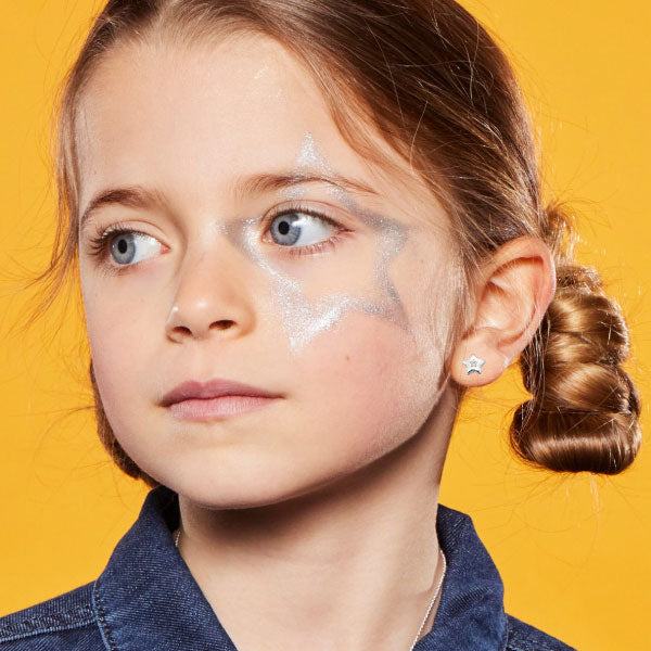 Noor Silver Diamond Star Stud Earrings