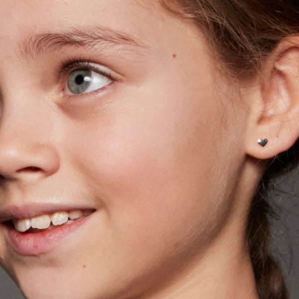 Phoebe Silver Small Heart Earrings