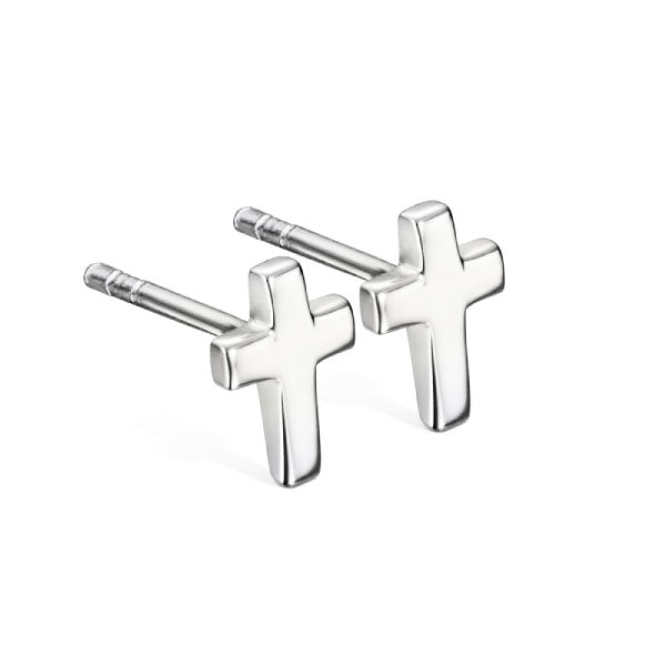 Eden Silver Cross Earrings