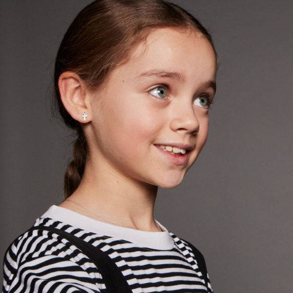 Eden Silver Cross Earrings