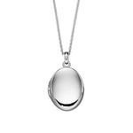 Little Star Orla Silver Oval Locket Necklace