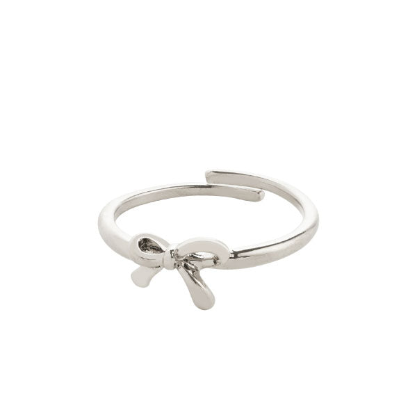 LULU Silver Bow Stack Ring