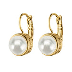 Lulu Gold Earrings with White Pearl