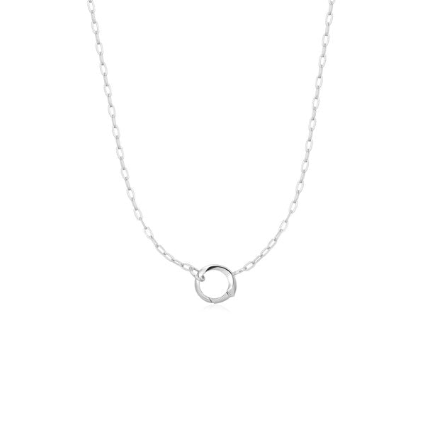 Ania Haie Silver Mini Link Charm Chain Connector Necklace