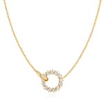 Ania Haie Gold Interlinked Circles Pavé Necklace