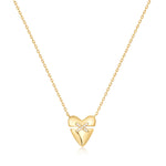 Ania Haie Gold Heart Kiss Pavé Necklace