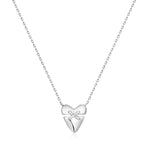 Ania Haie Silver Heart Kiss Pavé Necklace