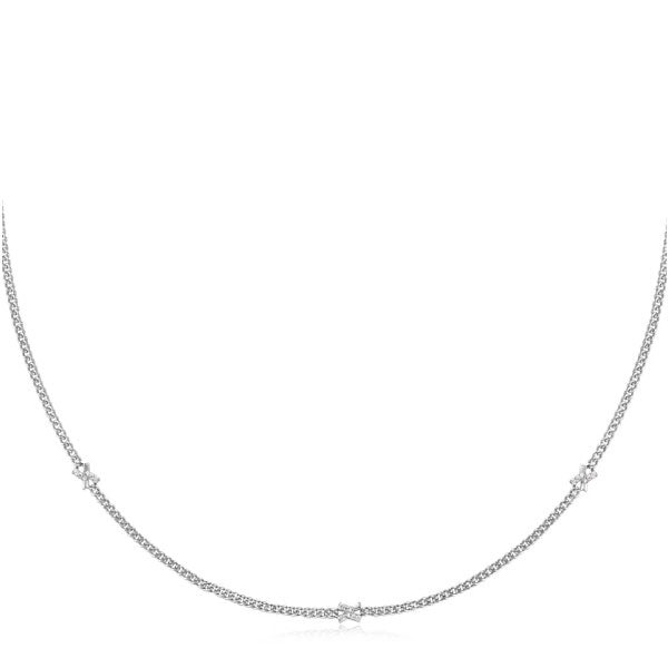 Ania Haie Silver Cross Station Necklace