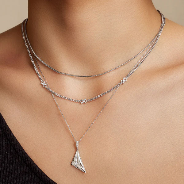 Ania Haie Silver Cross Station Necklace