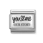 Composable Classic PLATES (IC) steel and 925 sterling silver You and Me story