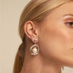 Uno de 50 Silver Plated Hoop Earrings With Pearl