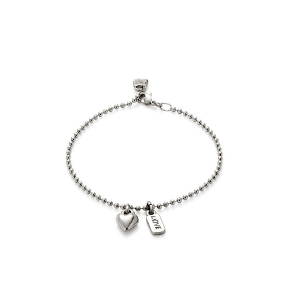 Uno de 50 Silver Plated Heart Bracelet