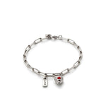 Uno de 50 Silver Plated Chain Heart Bracelet