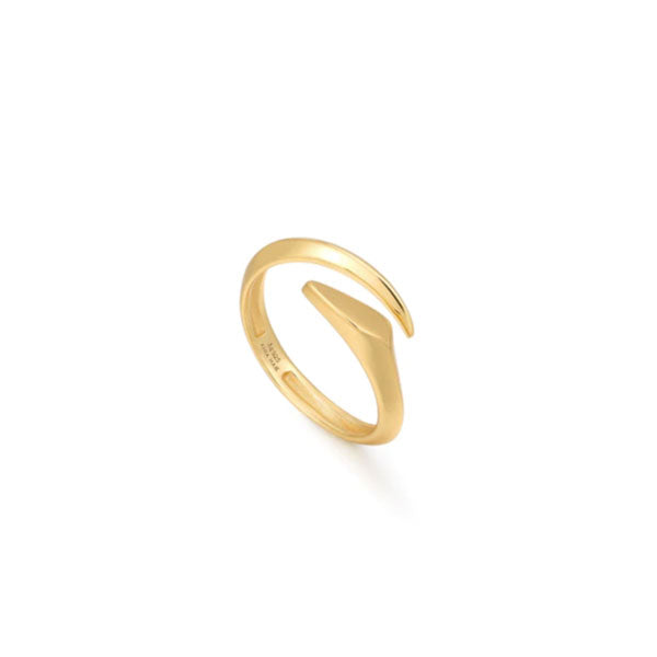 Ania Haie Gold Arrow Twist Adjustable Ring