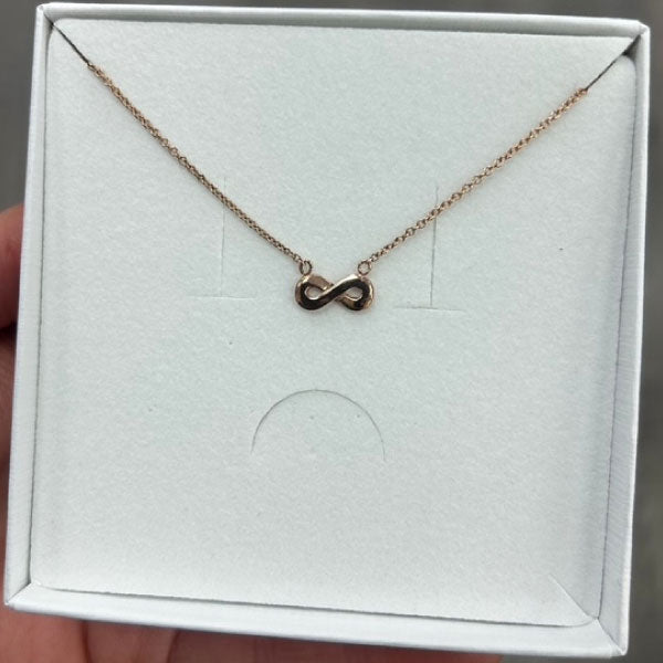 9ct Rose Gold Infinity Necklace 18"