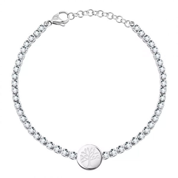 Sector Stainless Steel Women's Family Tree Tennis Bracelet