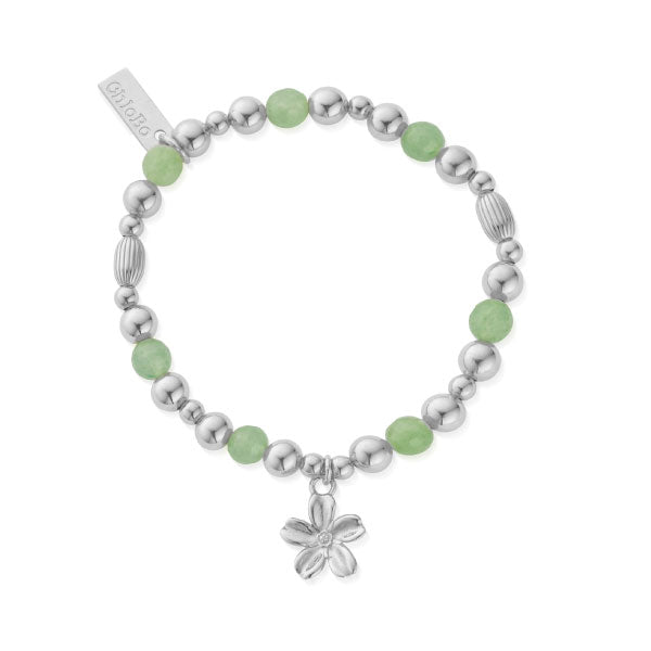 Chlobo Forget Me Not Aventurine Bracelet Silver