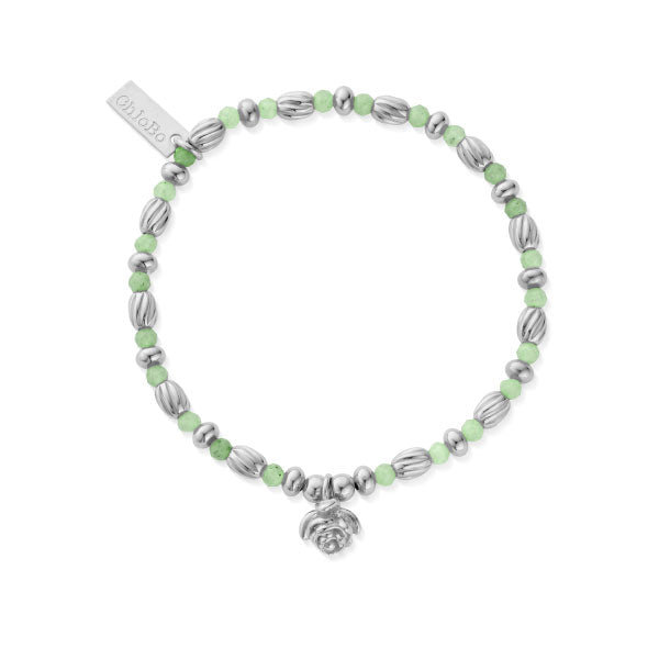 Chlobo Rosebud Aventurine Bracelet Silver