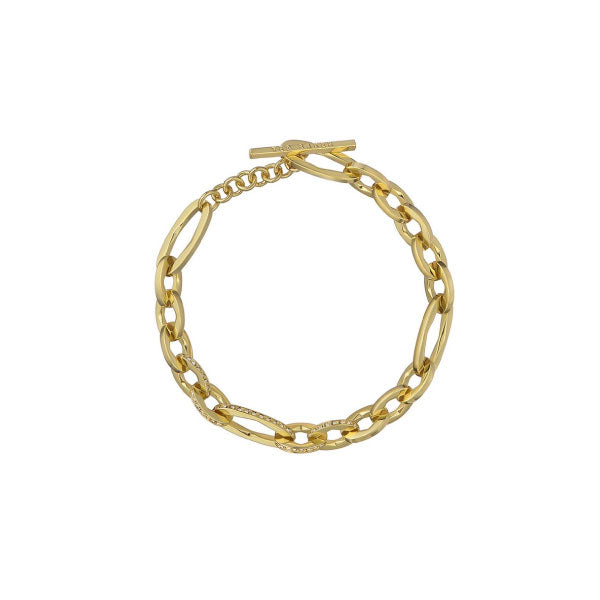 Shianne Crystal Shimmer Gold Tone Chain Bracelet