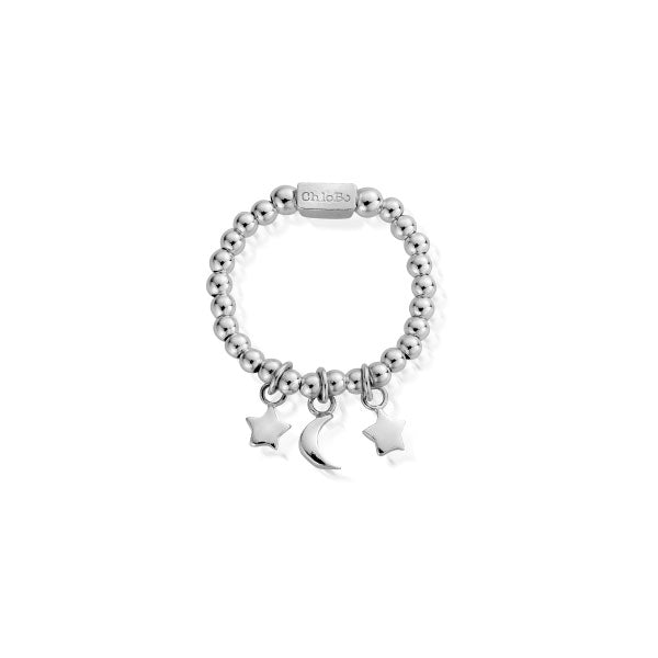 Mini Triple Night Sky Silver Ring