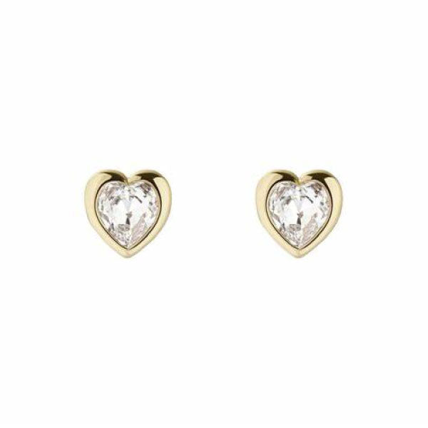 Ted Baker Han Crystal Heart Stud Earrings Gold