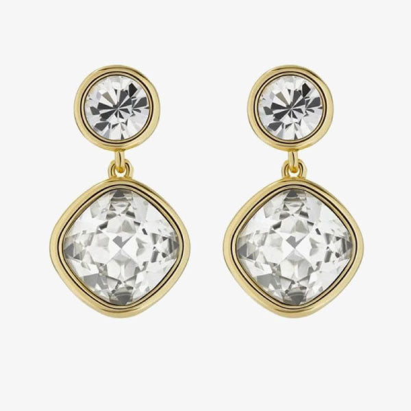 Ted Baker Craset Gold Tone Crystal Drop Earrings