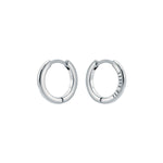 Ted Baker Crisele Silver Tone Logo Hoop Earrings