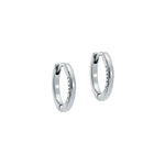 Ted Baker Crisele Silver Tone Logo Hoop Earrings