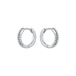 Ted Baker Heplie Silver Tone Crystal Hoop Earrings