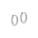 Ted Baker Heplie Silver Tone Crystal Hoop Earrings