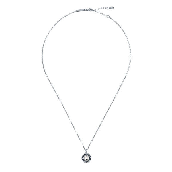 Ted Baker Cherlie Silver Tone Button Pendant Necklace