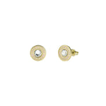 Ted Baker Cherelle Gold Tone Pink With Clear Crystal Stud Earrings