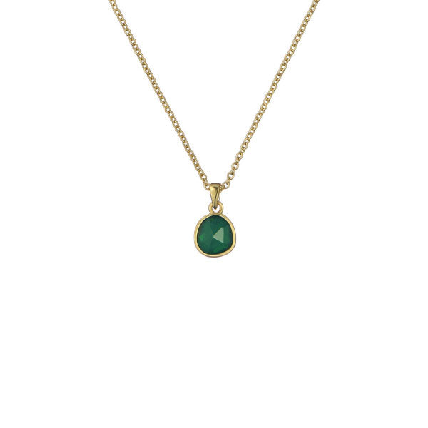 Ted Baker Peralia Gold Tone Green Pebble Pendant Necklace