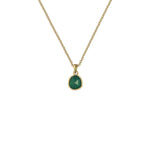 Ted Baker Peralia Gold Tone Green Pebble Pendant Necklace