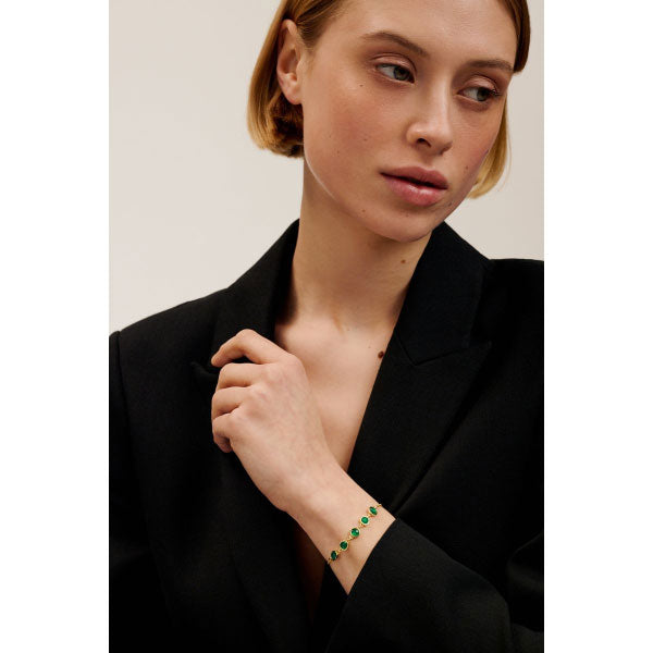 Ted Baker Pelra Gold Tone Green Bracelet