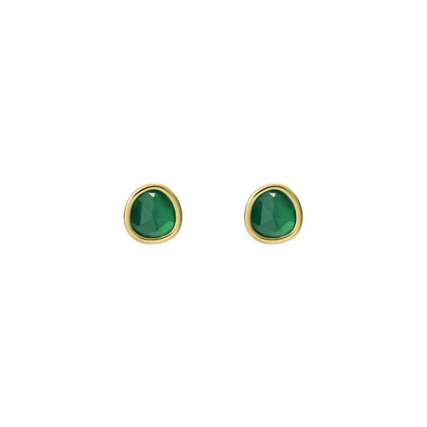 Ted Baker Peliea Gold Tone Green Stud Earrings