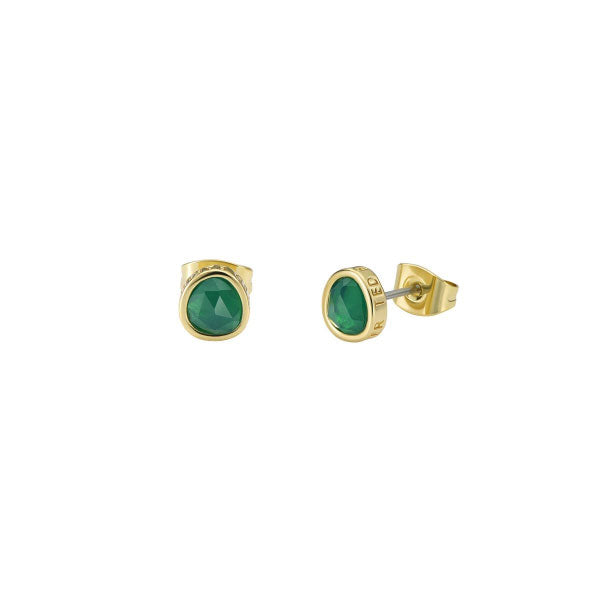 Ted Baker Peliea Gold Tone Green Stud Earrings