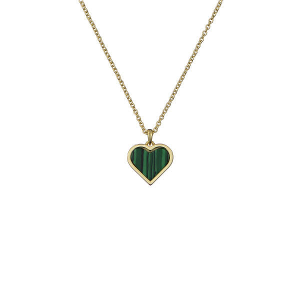 Ted Baker Morelie Gold Tone Green Heart Pendant Necklace