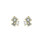 Ted Baker Joyaa Gold Tone Crystal Jewel Cluster Stud Earrings