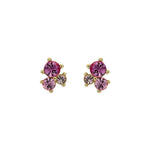 Ted Baker Joyaa Gold Tone Pink Jewel Cluster Stud Earrings