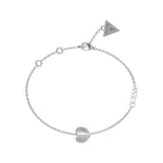 Guess Lovely Silver Heart Charm Bracelet