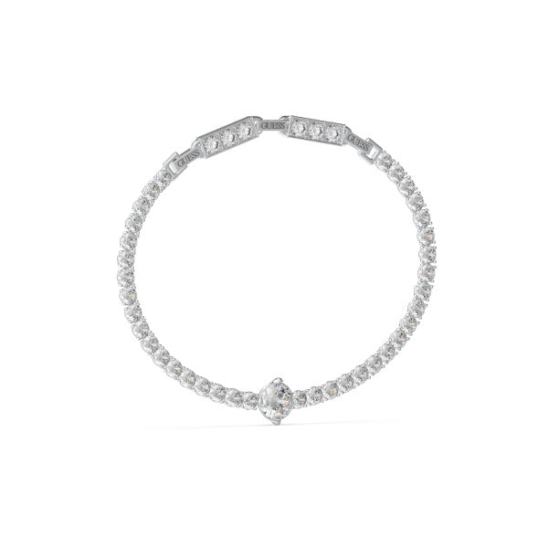 Arm Party Silver Crystal Tennis Bracelet