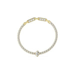 Guess Arm Party Gold Tone Crystal Tennis Bracelet