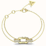 Guess Stylish Gold Tone And Crystal Bracelet