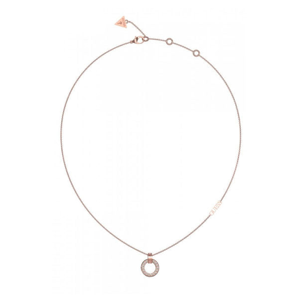Guess Circle Lights Rose Gold Necklace