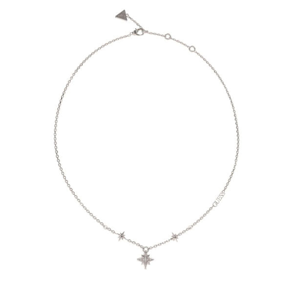 Guess In The Sky Silver Tone Necklace