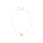 Guess Knot You Gold Tone And White Enamel Necklace